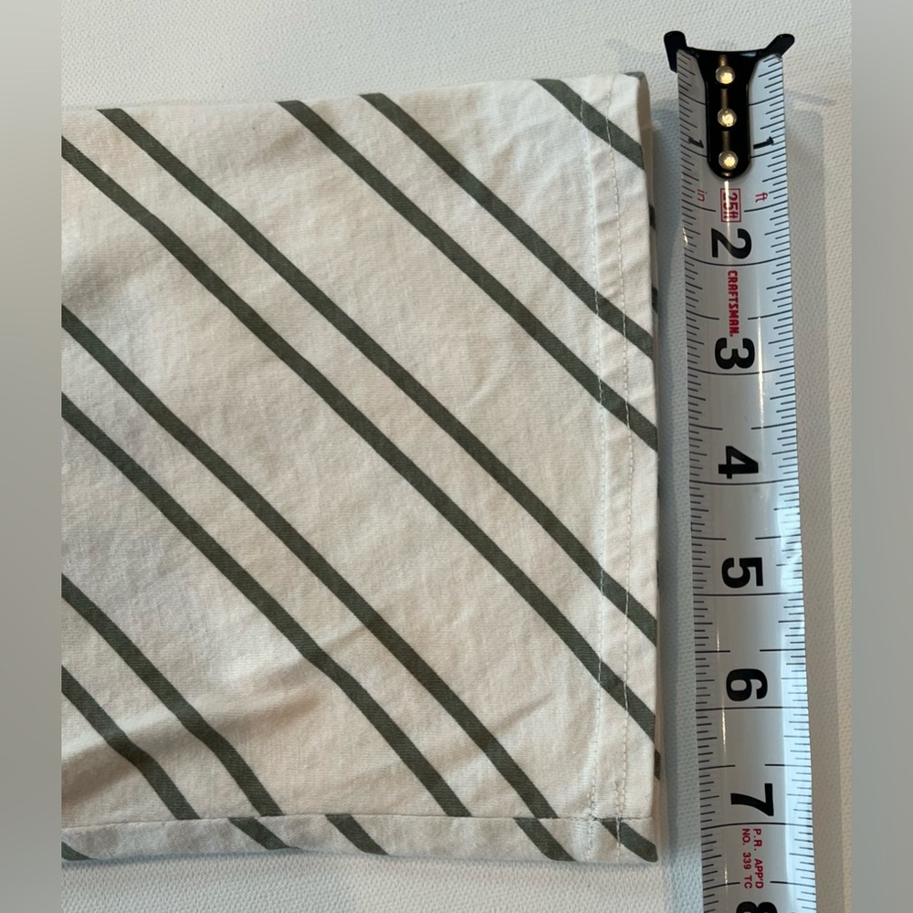Pact 100% Organic Cotton Olive and Cream Striped Robe 3/4 Sleeve Size XS - Picture 9 of 12